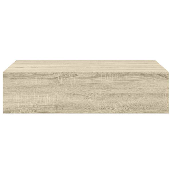Wandregale mit Schubladen, 2er Set, Eichen-Optik