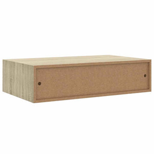 Wandregale mit Schubladen, 2er Set, Eichen-Optik
