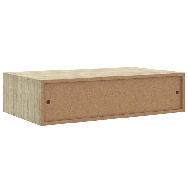 Wandregale mit Schubladen, 2er Set, Eichen-Optik