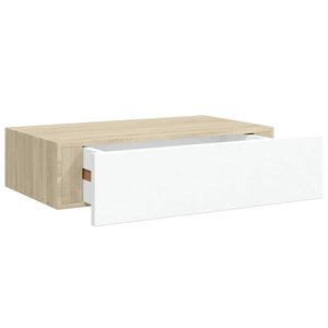 Wandregale mit Schubladen, 2er-Set