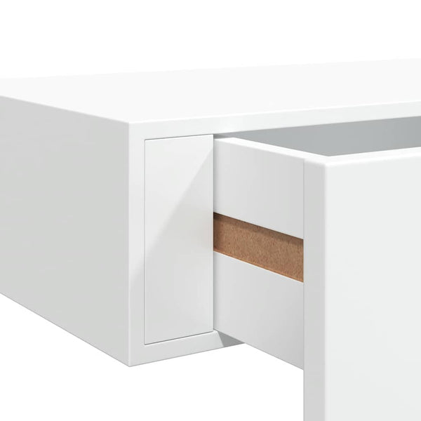 Wandregale mit Schubladen, 60 cm, Weiß, 2er-Set