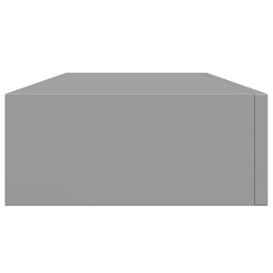 Wandregal Grau mit Schublade 60 cm