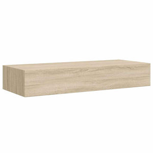 Wandregale mit Schubladen, Eichenoptik, 2er Set
