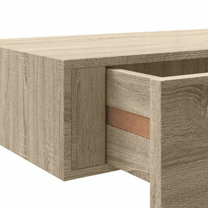 Wandregale mit Schubladen, Eichenoptik, 2er Set