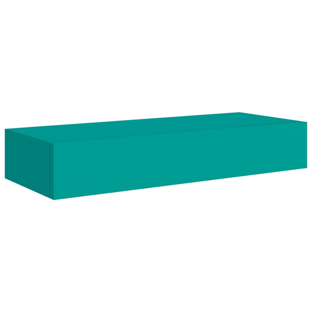 vidaXL Étagère murale à tiroirs Bleu 60x23,5x10 cm MDF