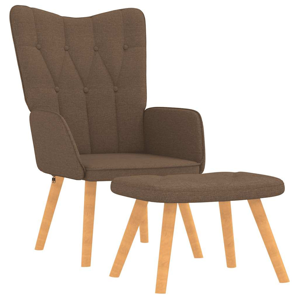 Relaxsessel Braun mit Hocker