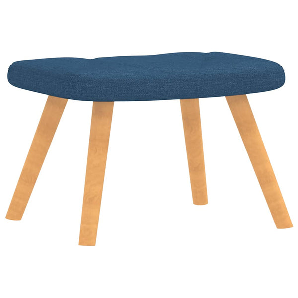 Blauer Relaxsessel mit Hocker