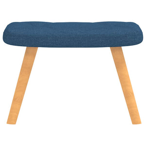 Blauer Relaxsessel mit Hocker