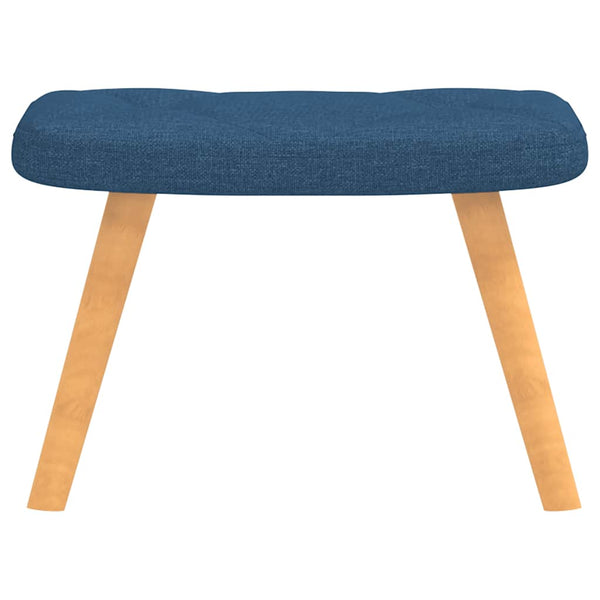 Blauer Relaxsessel mit Hocker