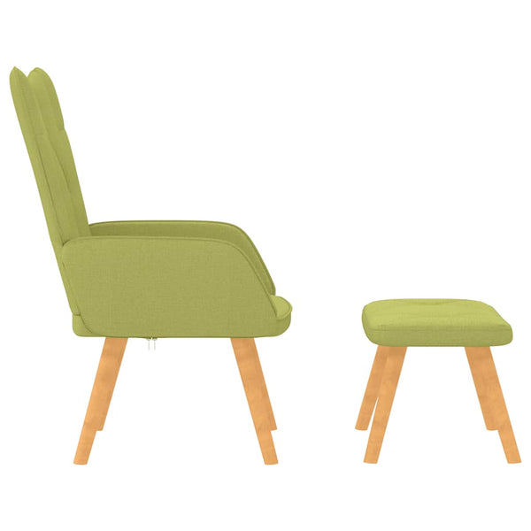 Grüner Relaxsessel mit Hocker