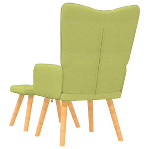 Grüner Relaxsessel mit Hocker