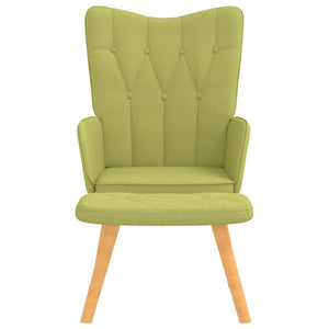 Grüner Relaxsessel mit Hocker