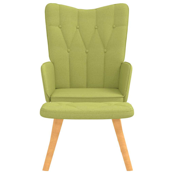 Grüner Relaxsessel mit Hocker