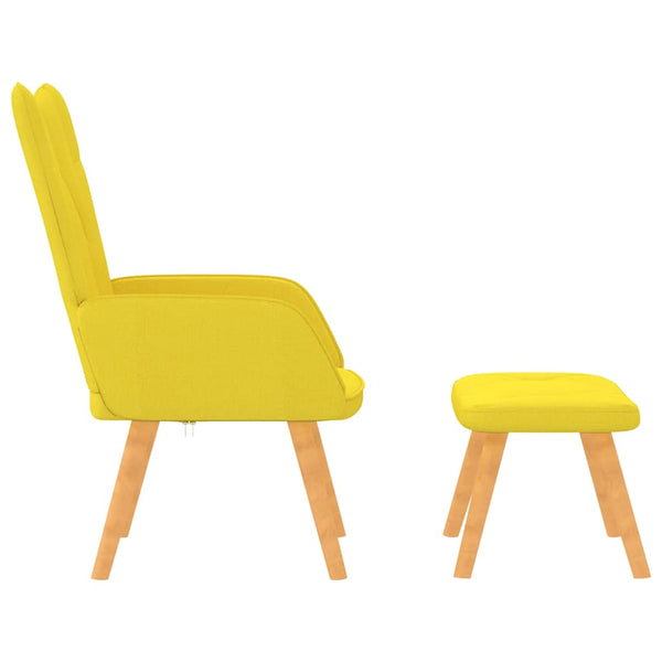 Senfgelber Relaxsessel mit Hocker
