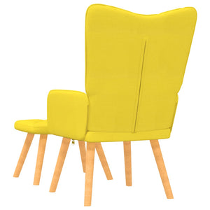 Senfgelber Relaxsessel mit Hocker