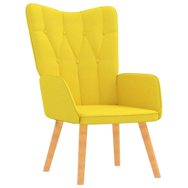 Senfgelber Relaxsessel mit Hocker