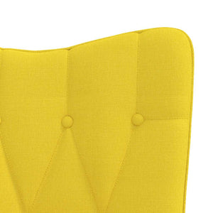 Senfgelber Relaxsessel mit Hocker