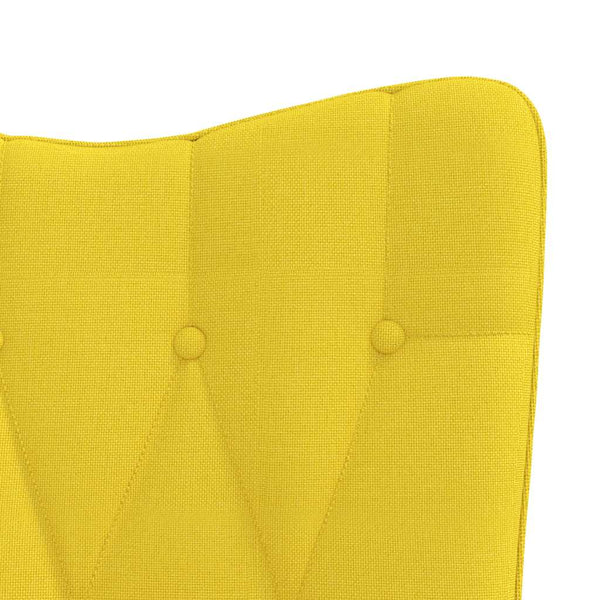 Senfgelber Relaxsessel mit Hocker