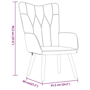 Senfgelber Relaxsessel mit Hocker