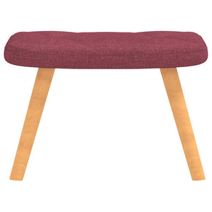 Weinroter Relaxsessel mit Hocker