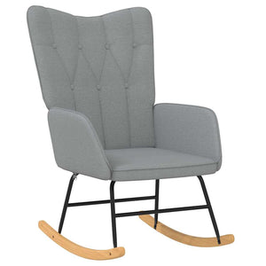 vidaXL Glider Recliner Light Grey Fabric
