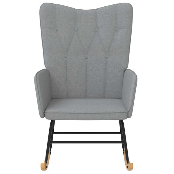 vidaXL Glider Recliner Light Grey Fabric