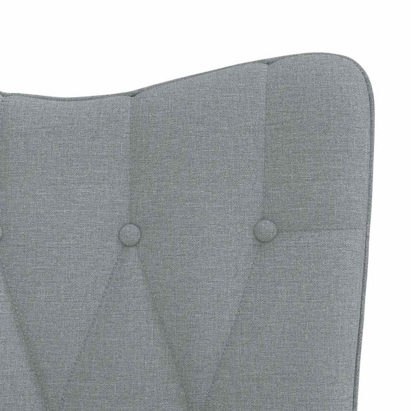vidaXL Glider Recliner Light Grey Fabric