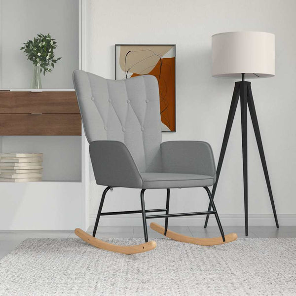 vidaXL Glider Recliner Light Grey Fabric