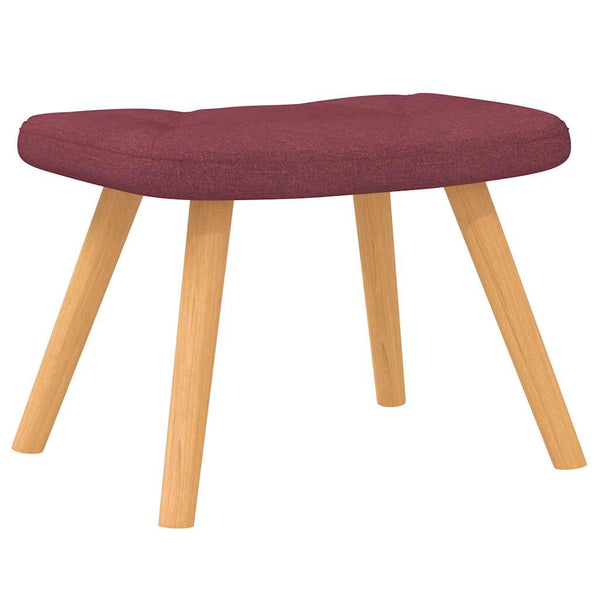 Weinroter Schaukelstuhl mit Hocker