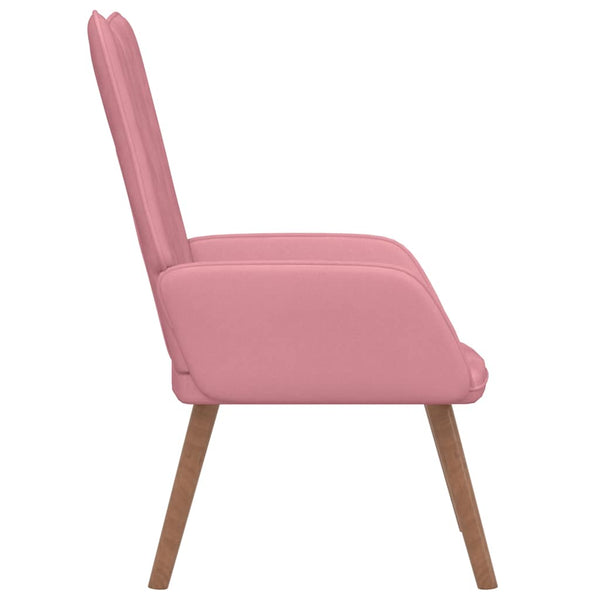 Rosa Samt Relaxsessel