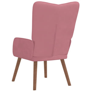Rosa Samt Relaxsessel