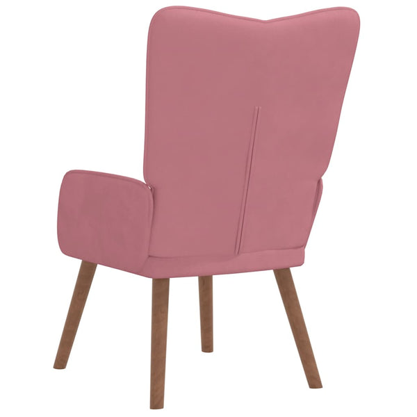 Rosa Samt Relaxsessel