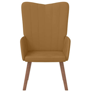 vidaXL Recliner Brown Velvet