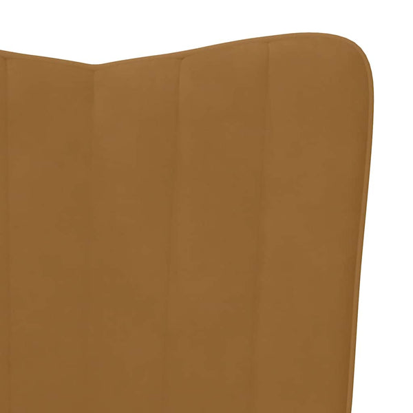 vidaXL Recliner Brown Velvet