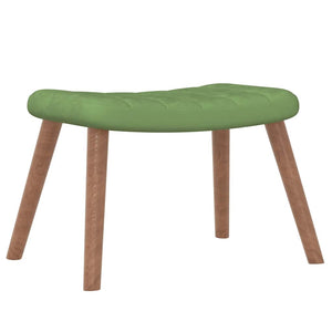 Sessel mit Hocker Hellgrün Samt
