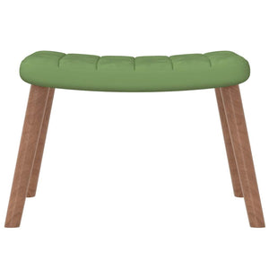 Sessel mit Hocker Hellgrün Samt