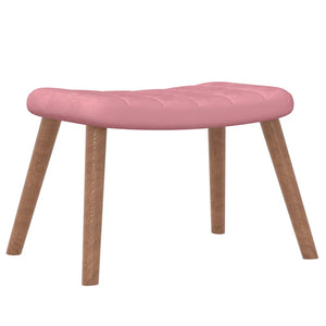 vidaXL Recliner with Footrest Pink Velvet