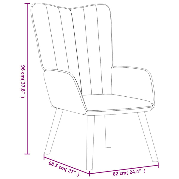 Senfgelber Samt Relaxsessel mit Hocker