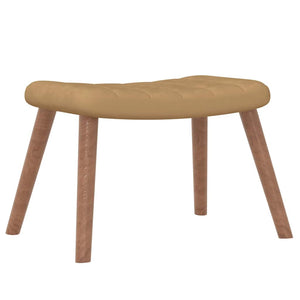 Relaxstuhl mit Hocker Braun Samt