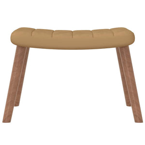 Relaxstuhl mit Hocker Braun Samt