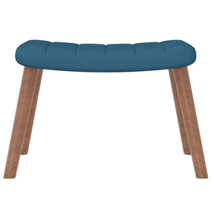 vidaXL Fauteuil relax avec repose-pieds Bleu velours