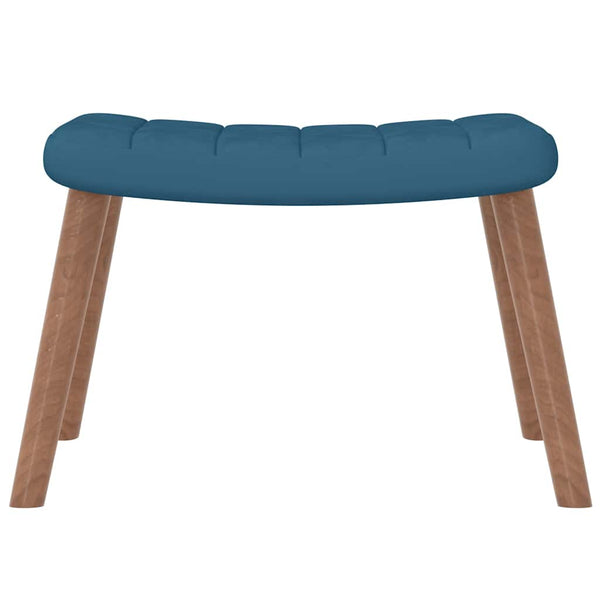 vidaXL Fauteuil relax avec repose-pieds Bleu velours