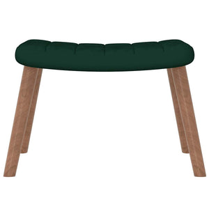 Schaukelstuhl mit Hocker Dunkelgrün Samt