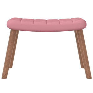 Schaukelstuhl Rosa Samt mit Hocker