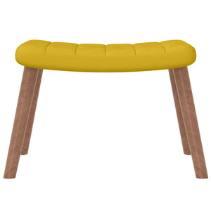 Senfgelber Samt Schaukelstuhl mit Hocker