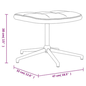 Cremeweißer Samt Relaxsessel mit Hocker