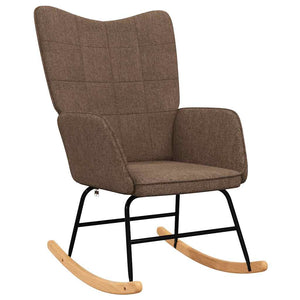 vidaXL Fauteuil à bascule marron Tissu