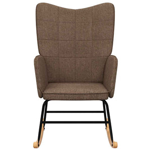 vidaXL Fauteuil à bascule marron Tissu