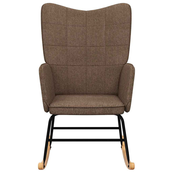 vidaXL Fauteuil à bascule marron Tissu