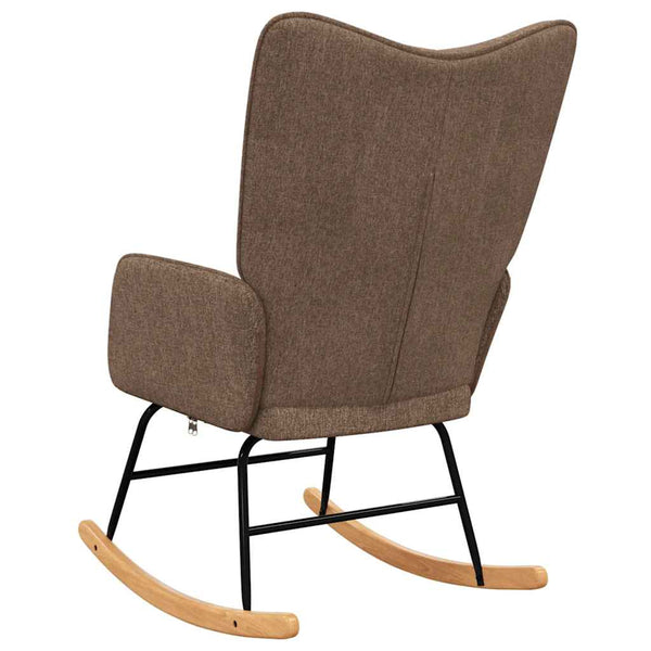 vidaXL Fauteuil à bascule marron Tissu